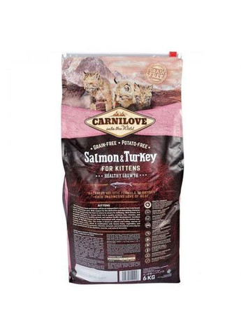 Сухий корм Cat Salmon & Turkey для кошенят, лосось та індичка, 6 кг Carnilove (349823886)