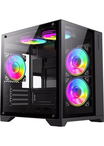 Корпус Infinity Mini Black, без БП, Mini Tower, Micro ATX/Mini ITX, 1хUSB 3.0, 2хUSB 2.0, 358х275х373 мм, 3.6кг GameMax (323120447)