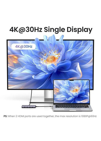 Док-станція CM498 7-in-1 Grey (35897) Ugreen (370848935)