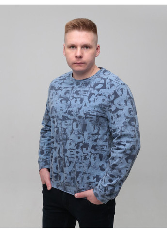 Синий свитшот мужской синий с принтом Bagarda анималистичный (358932509)