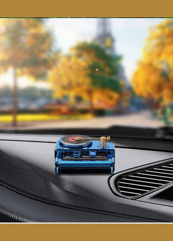 Ароматизатор в автомобіль Вініловий програвач від сонячного світла CoverB + 3 змінних картриджів Синій (R051119) No Brand (330778908)