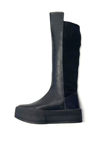 Чоботи зимові жіночі чорні шкіряні на платформі. Eclipse (363320114)