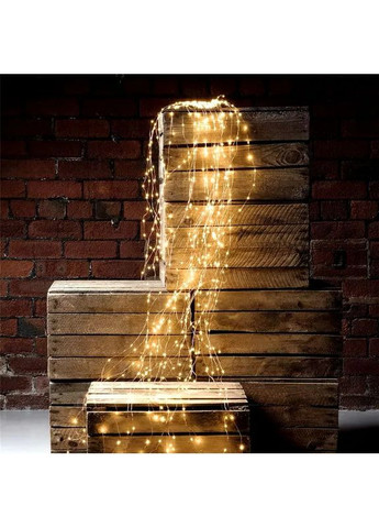 Гирлянда Конский хвост 2 м 10 нитей USB + пульт Гирлянда роса Пучек на елку теплый белый UKC 1454 (351388146)