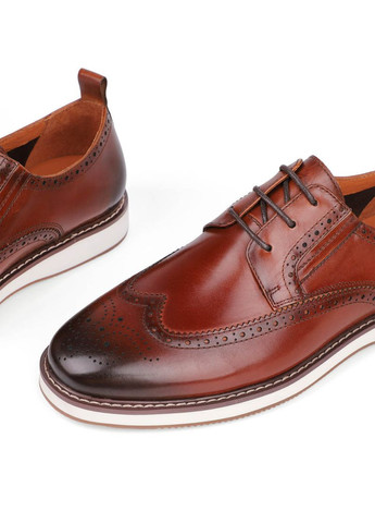 Коричневые мужские туфли qa767-30l-d273 коричневый кожа Miguel Miratez