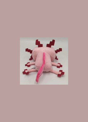 М'яка іграшка аксолотль Minecraft саламандра рожева 30 см No Brand (285792246)