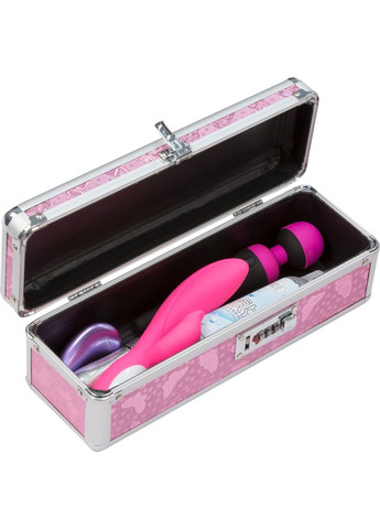 Кейс для зберігання секс-грашок Powerbulle - Lockable Vibrator Case Pink з кодовим замком PowerBullet (303888884)