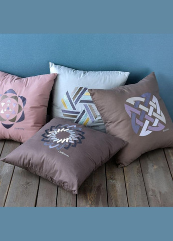 Подушка декоративная 50х50 - Rain Energy с вышивкой светло IDEIA (315146388)