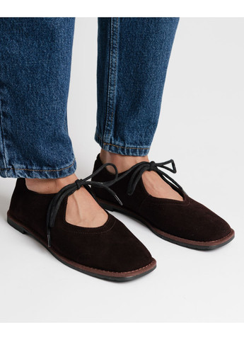 Krula Туфли женские темно-коричневые замша темно-коричневый з натуральная замша, украина — всесезон (359854999)