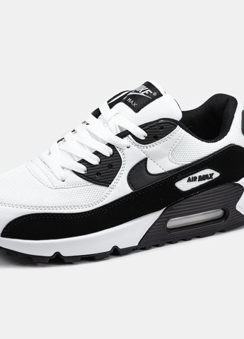 Чорно-білі всесезон кросівки чоловічі nike air max 90 black white | найк аір макс 90 чорно-білі No Brand