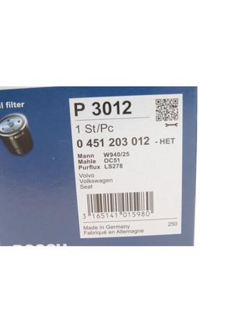 Масляний фільтр Bosch (366120215)