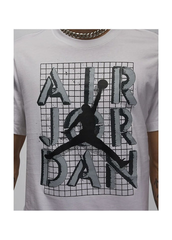 Біла футболка чоловіча t-shirt brand white Air Jordan