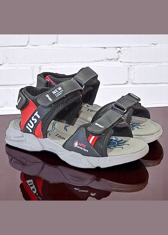 Черные спортивные, повседневные открытые спортивные босоножки сандалии на липучках для мальчика том м Tom.M на липучке