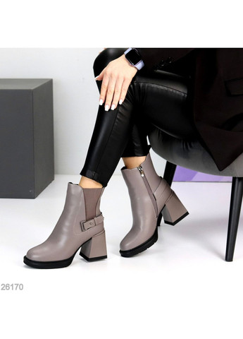 Серые зимняя зимние ботильоны lessi Helen