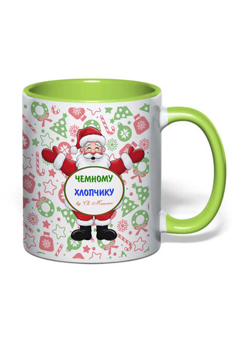 Чашка с печатью "Чемному мальчику от Святого Николая" 330 мл (цвет салатовый) (34741) No Brand (370569269)