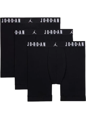 Трусы (боксерки) черные (3 штуки) JM0622-023 Nike JORDAN FLIGHT COTTON CORE BOXER BRIEFS (397842371)