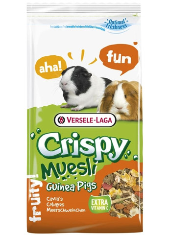 Корм для морської свинки Crispy Muesli Cavia зернова суміш з вітаміном C 1 кг 617113 Versele-Laga (272611482)