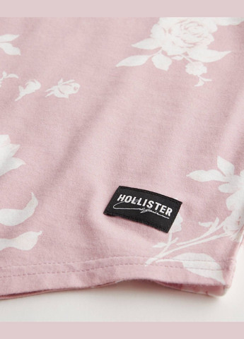 Светло-розовая футболка hc9619m Hollister