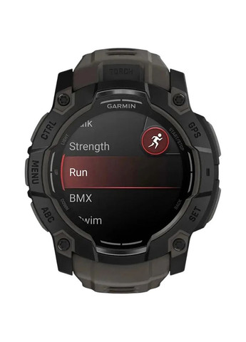 Смарт-годинник Instinct 3 Amoled (50 мм) Black with Charcoal Band (010-03020-00) Garmin (324021845)