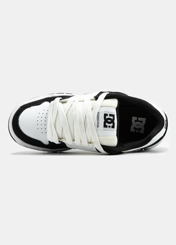 Белые демисезонные кроссовки мужские dc stag white black | дц белые No Brand