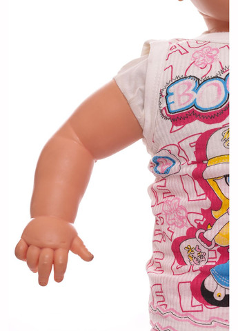 Комбінований літній костюм літній для дівчинки трикотажний з дівчинкою рожевий 62 см (32274) BABYKROHA