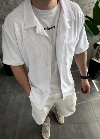 Сорочка чоловіча бежева 2026 DRAPP No Brand (391919149)