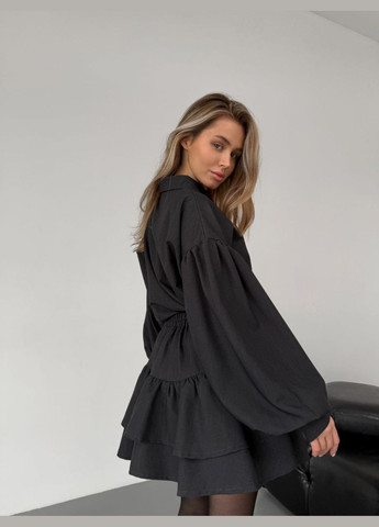 Женский нарядный костюм рубашка с пышными рукавами и короткая юбка мини No Brand (321171577)