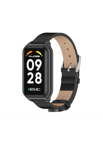 Кожаный ремешок для фитнес браслета Xiaomi Redmi Smart Band 2 - Black MiJobs (333720231)