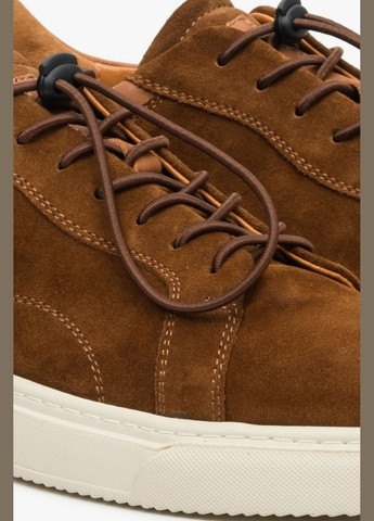 Коричневі кеди низькі, колір коричневий Estro