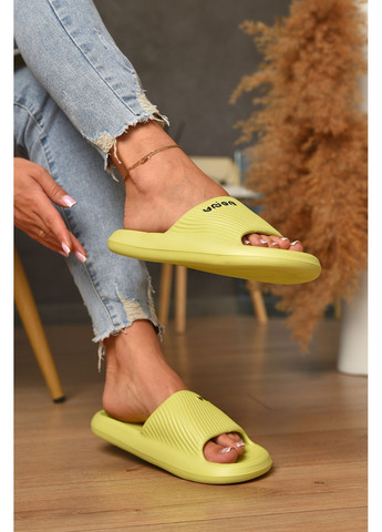 Салатовые шлепанцы пена женские салатового цвета Let's Shop