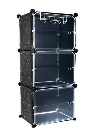 Модульна полиця шафа органайзер для взуття на 6 рівнів з вішалкою для одягу курток шарфів 93х44х31,5 см (479220-Prob) Unbranded (316353558)