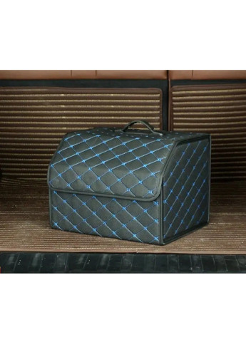 Органайзер бокс сумка в багажник машины автомобиля с ручкой для переноски экокожа 40.5х30х29 см (477007-Prob) Черный с синим Unbranded (293343317)