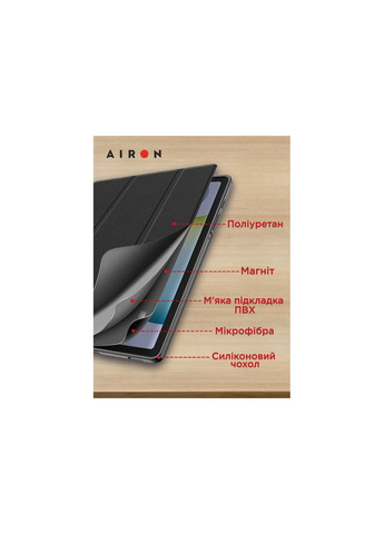 Чохол до планшета Premium Xiaomi Redmi Pad 10.6" 2022 + Film Black (4822352781087) Airon (315137921)