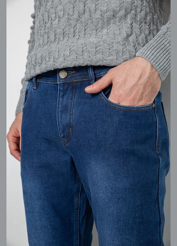 Синие демисезонные джинсы мужские на флисе 254R2409 Ager