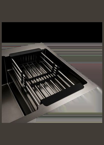 Кухонная мойка 78*50С L PVD черная Handmade (углубленная полка, 3.0/1.0 мм) Platinum (336937455)