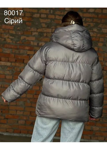 Серая зимняя женская куртка осень еврозима куртка-пиджак No Brand