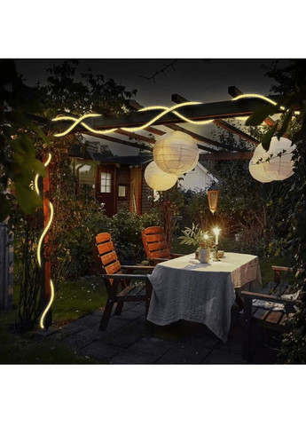 Світлодіодна гірлянда дюралайт нитка стрічка з роботою від мережі 4 режими світіння 10 м (478700-Prob) Тепля біла Unbranded (308894403)