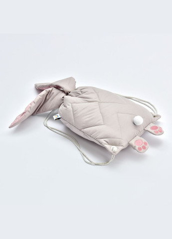 Рюкзак Зайчик - игрушка и практичный рюкзачок для детей PAPAELLA 32x37 см серый/пудра IDEIA (337097457)