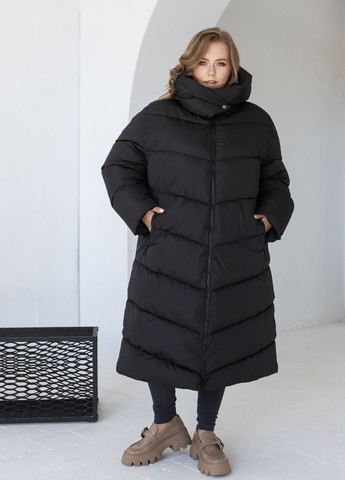 Чорний зимній Пуховик Solh