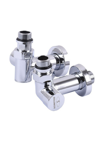 !Набір Кран вентильний кутовий з американкою LUX 1/2″ CHROM 7777_TEN (1уп.) Solomon (301219351)