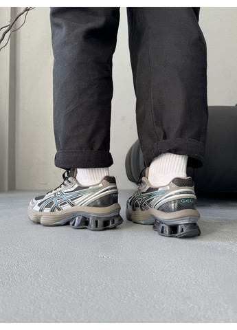 Серые демисезонные кроссовки мужские Asics Gel-Kinetic Fluent Black Dark Taupe | Асікс Гель-Кінетік