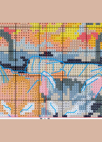 Набір для вишивання за нанесеною на канву схемою "Sleeping cat" . AIDA 14CT printed, 49*43 см Joy Sunday (313614251)