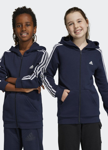 Худі Essentials 3-Stripes Fleece Full-Zip adidas (293951013)