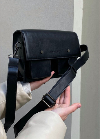 Сумка FILWHITEBAG 10190 прямокутна через плече крос-боді чорна No Brand (283251673)