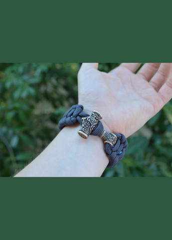 Браслет Патриот с Молотом Тора из итальянской бронзы с флагом плетение Трилобит + брелок в подарок No Brand (341738806)