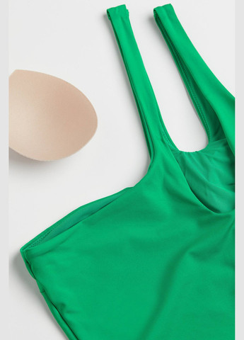Зеленый летний сдельный купальник H&M