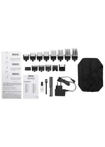 Тример WAHL Total Beard Grooming Kit, для бороди і вусів, мережа+акум., насадок-12, сталь, MOSER (314835017)