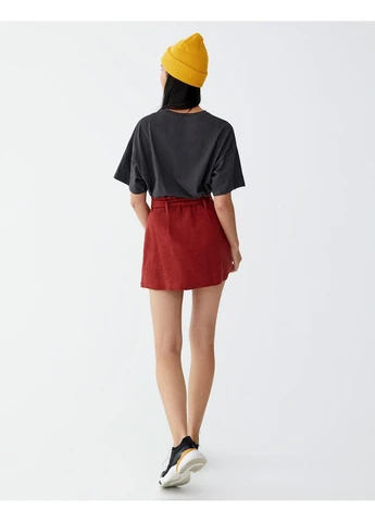 Бордовая юбка демисезон,бордовый, Pull & Bear