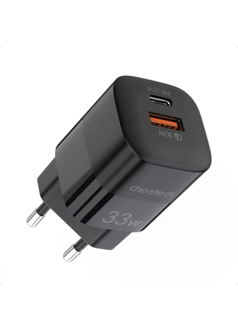 Зарядное устройство 1хUSB-C+1xUSB 33W PD QC3.0 PD5006 черный CHOETECH (389234128)