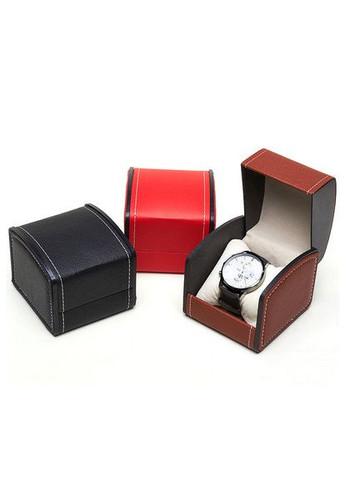 Коробка подарункові для наручного годинника. Скринька для годинника чорного кольору, шкіра No Brand (331162394)