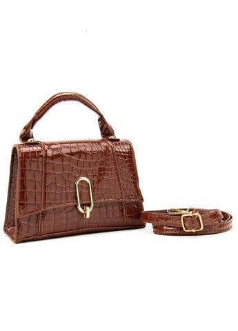 Жіноча сумка кросбоді через плече з екошкіри з клапаном тиснення під рептилію RoyalBag P2-17068985 (331879758)